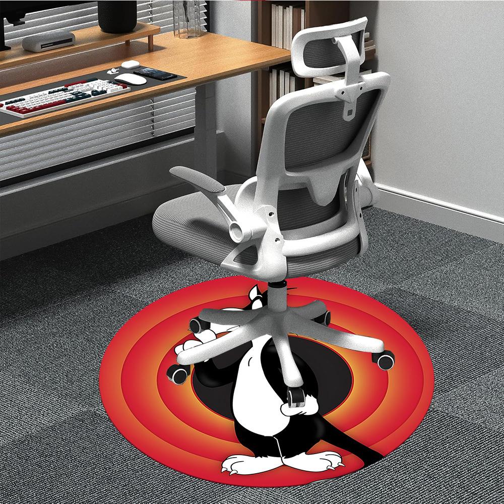 

1pc Looney Tunes Sylvester Cat Office Round Area Rug, Under Office Chairs Bedroom Living Room Home Decor a1022315 80cm by 80cm