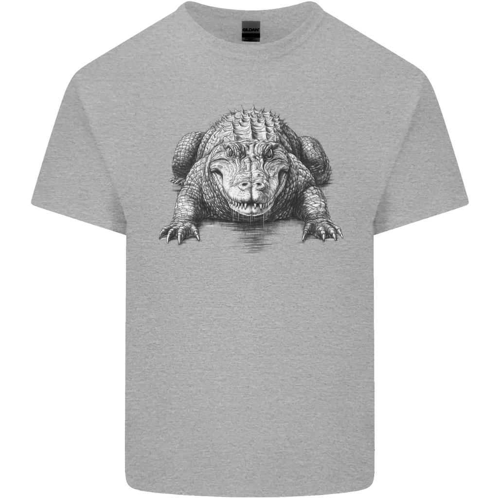 Alligator Drawing Crocodile Unisexs Light Cotton TShirt