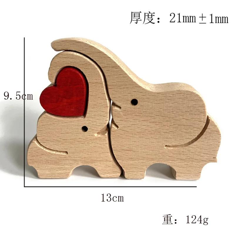 

Фигурка Животные в любви Деревянный настольный декор Подарок для возлюбленного/возлюбленной Семья Слоны/Ежики/Медведи Обнимающиеся Домашнее украшение темно-серого