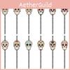 The Day Of Dead Party Decorations With Skull Paper Straws For Event Decor