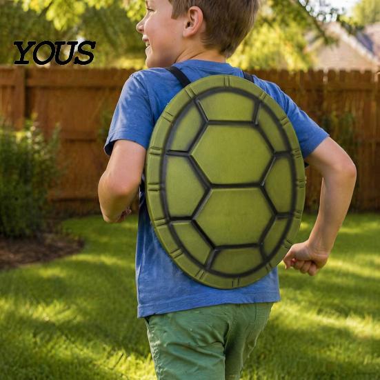 Soft EVA Foam Shell Turtle Costume for Kids, Halloween Ninja Cosplay Party Accessory, Comic Exhibition Backpack Prop Dress Up, Festival Carnival