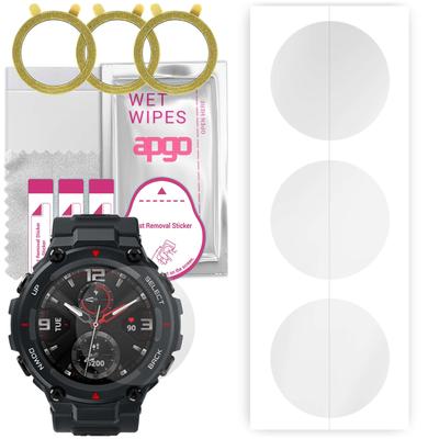 3x apgo Hydrogel Screen Protector pro Amazfit T-Rex, hydrogelová fólie, s polohovací vrstvou snadná instalace