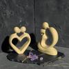 3Pcs/set  Nordic Modern Art Ins Style 3 Colors Kiss Couple Resin Crafts Decoration Ornaments Home Bedroom