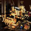 Vintage Steam Engine Car Building Kit, Mechanical Linkage Bricks Model, Collectible Display Ornament for Men, DIY Assembly Toy