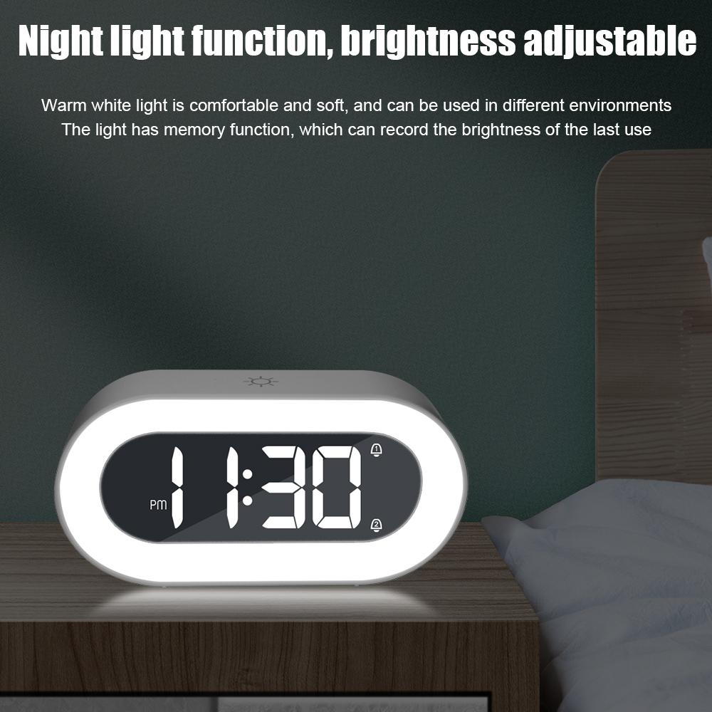 Nachtlicht Digital Wecker Elektronische Desktop Uhr Musik Tischuhr Home Dekore Mit Touch
