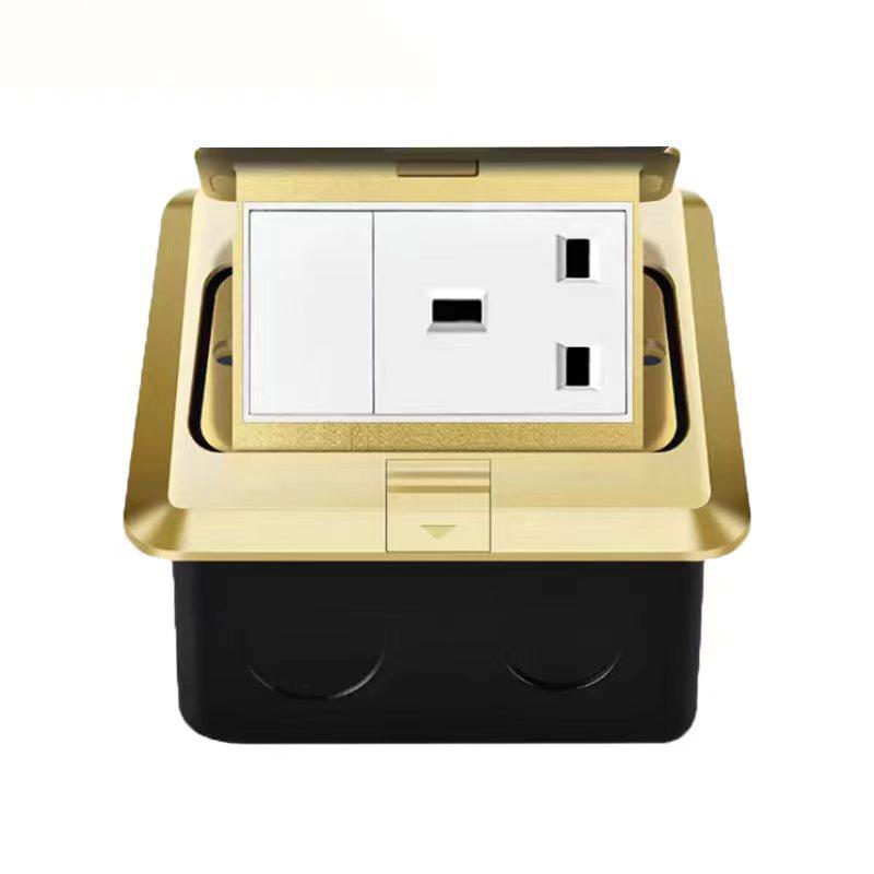 UK Standard 13A Boden-wasserdichte Steckdose, Britische Küche Schlafzimmer Innen Wasserdichter Ausgang versteckt Computer Edelstahl Stecker