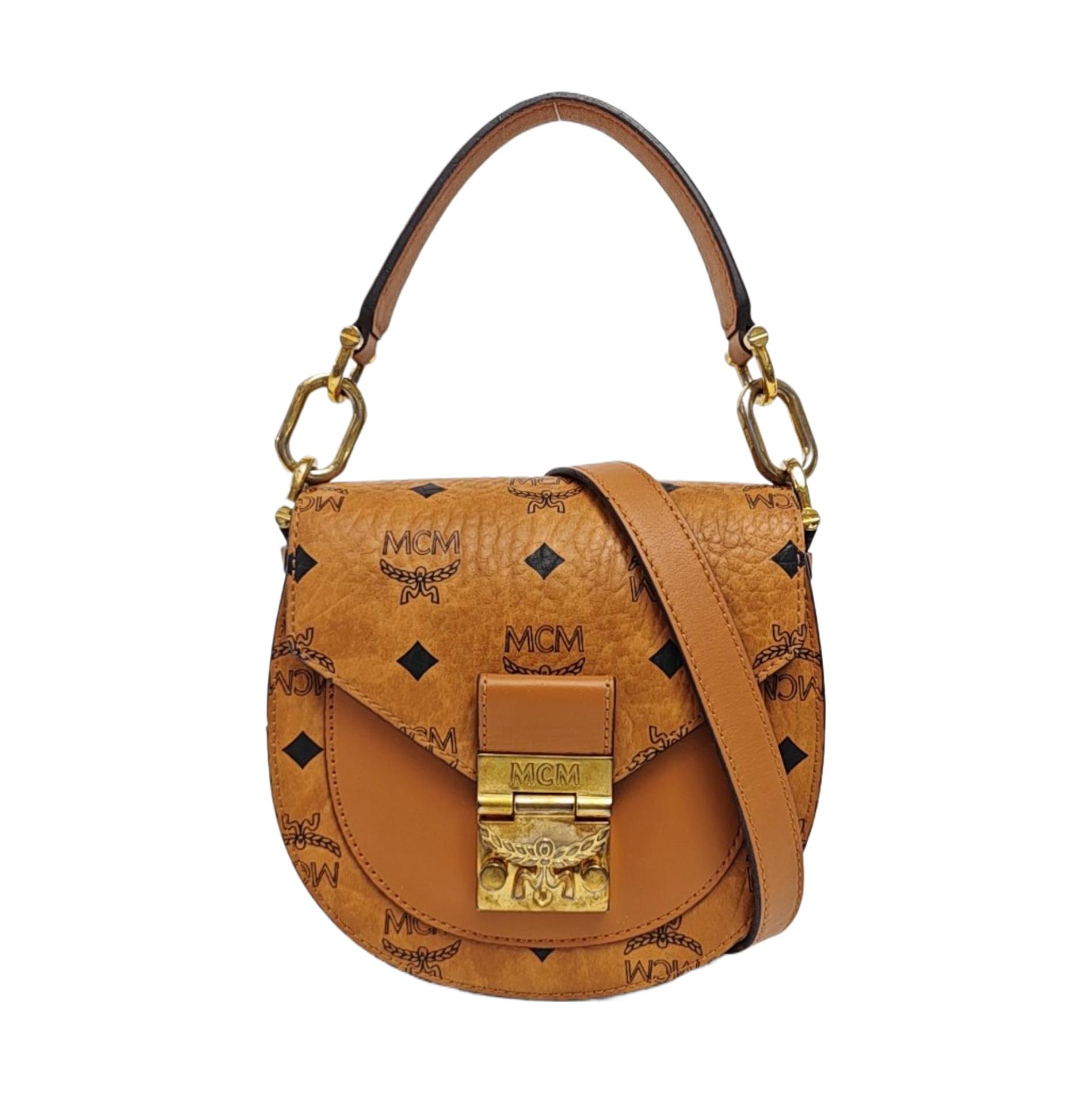 [Pre-Owned] Patricia Visetos Monogram Studded Saddle Bag - Fair #18R7NIJ ONE SIZE