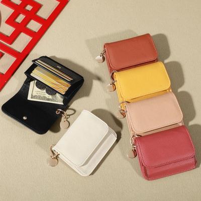 Neue Damenbrieftasche im koreanischen Stil, einfarbige, einfache Geldbörse, tragbare Aufbewahrungstasche für Kreditkarten