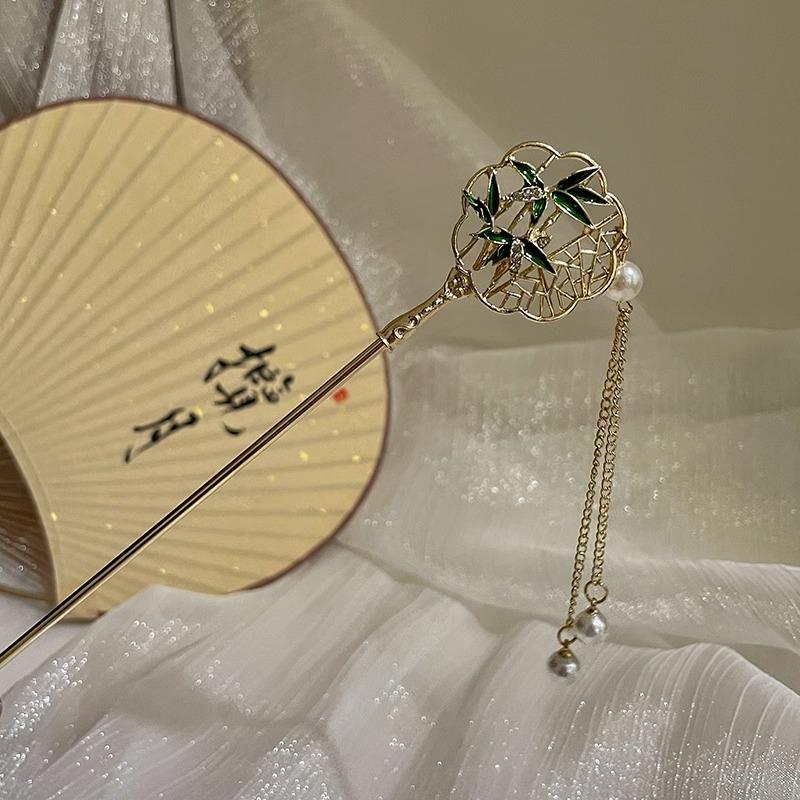 Maiglöckchen Quasten Haarnadel für Damen: Elegante Hanfu-Kopfbedeckung im antiken Stil