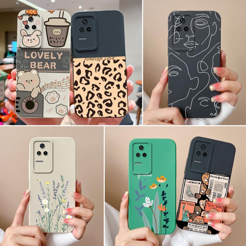 Cute Case For Poco F4 GT Global Version Soft Smooth Liquid Silicone Full Coverage Anti Choc Phone Bumper For Xiaomi Poco F4GT