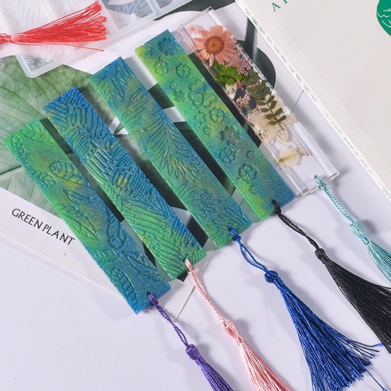 Bookmark Resin Molds Rectangle Transparent Resin Molds Silicone Bookmark Mold for DIY Art Crafts Jewelry Making Molds