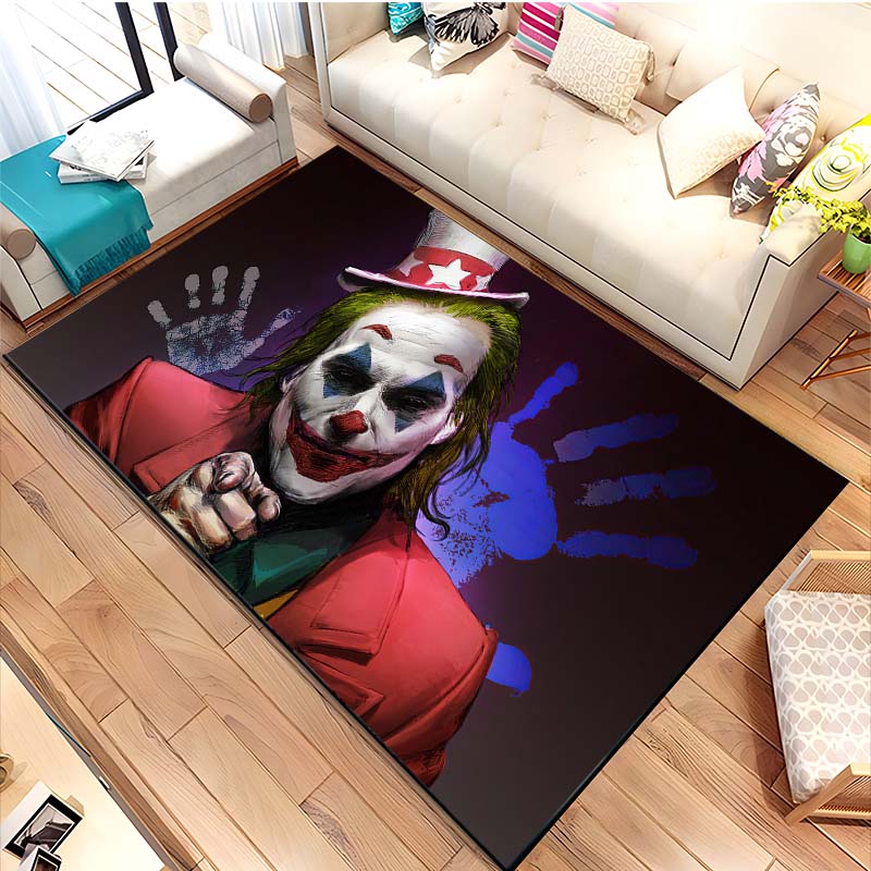 Horror Joker Printed Floor Mat Carpet 15 Sizes Living Room Bedroom Bedside Window Sill Bathroom Floor Mat Home Decoration Home