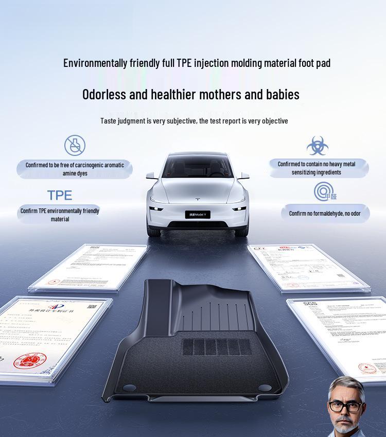 Tesla Model 3 & Y Full Coverage TPE Floor Mats by YL