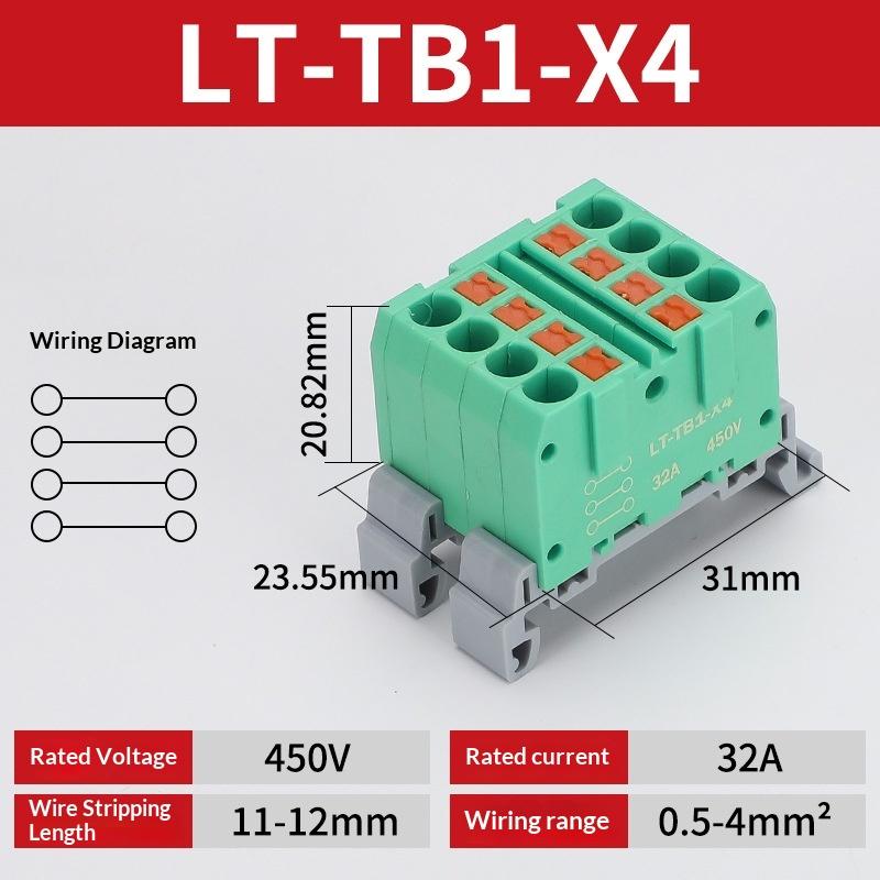 Splicing Din Rail Push In Spring Terminal Block, Multi Input Multi Output Wire Connector, Quick Connection Terminal Block