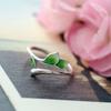 Adjustable Leaf Opening Ring Irregular Women's Ring Fashion Enamel Leaf Ring  Party