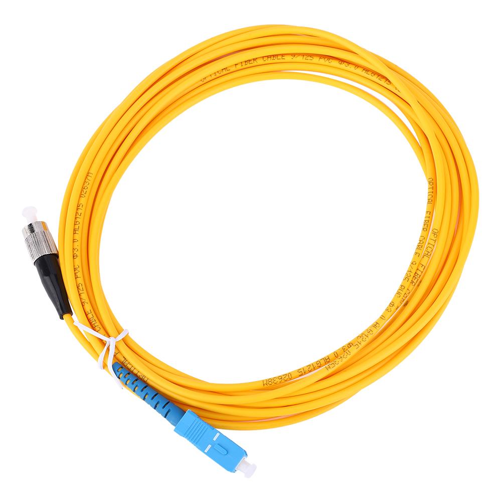 

5PCS Fiber Jumper SC to FC Single Mode Core Fiber Optic Cable 5M for Communication System