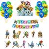 Legend Of Zelda Game Theme Balloon Banner Cake Toppers Set Party Decorations