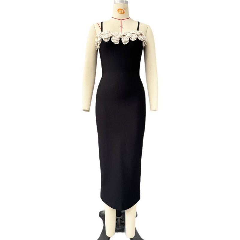 Summer bandage dress is thin and versatile, new hip-wrapped suspender skirt design three-dimensional dress