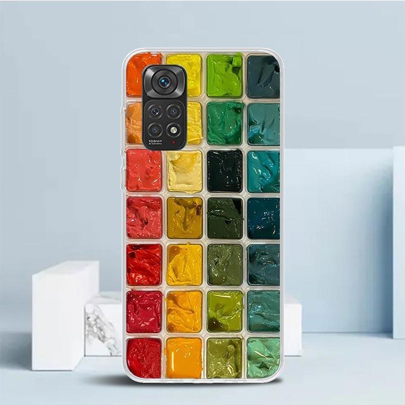 Watercolors Set Paint Palette Painting Box Phone Case For Xiaomi Redmi Note 15 14 14S 13 12S 12 Pro Plus 11S 11 11T 11E 10S 10 +