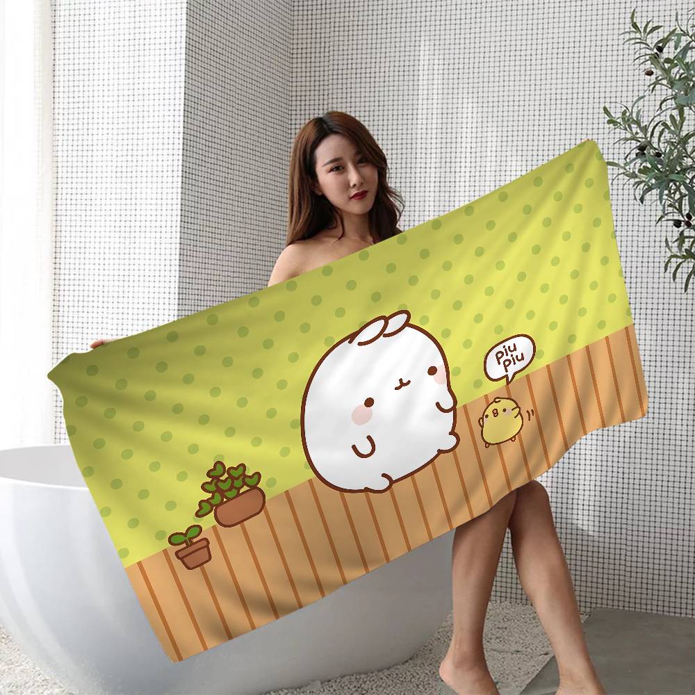 Kawaii M-Molangs Microfiber Beach Towel Absorbent Quick Dry Soft Yoga Swimming Resort Mountain Climbing Towel