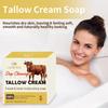 Tallow Cream Soap-Deep Cleansing Facial & Body Moisturizing Soap,Nourish Dry Skin, Lock in Hydration-Suitable for all Skin Types,100g