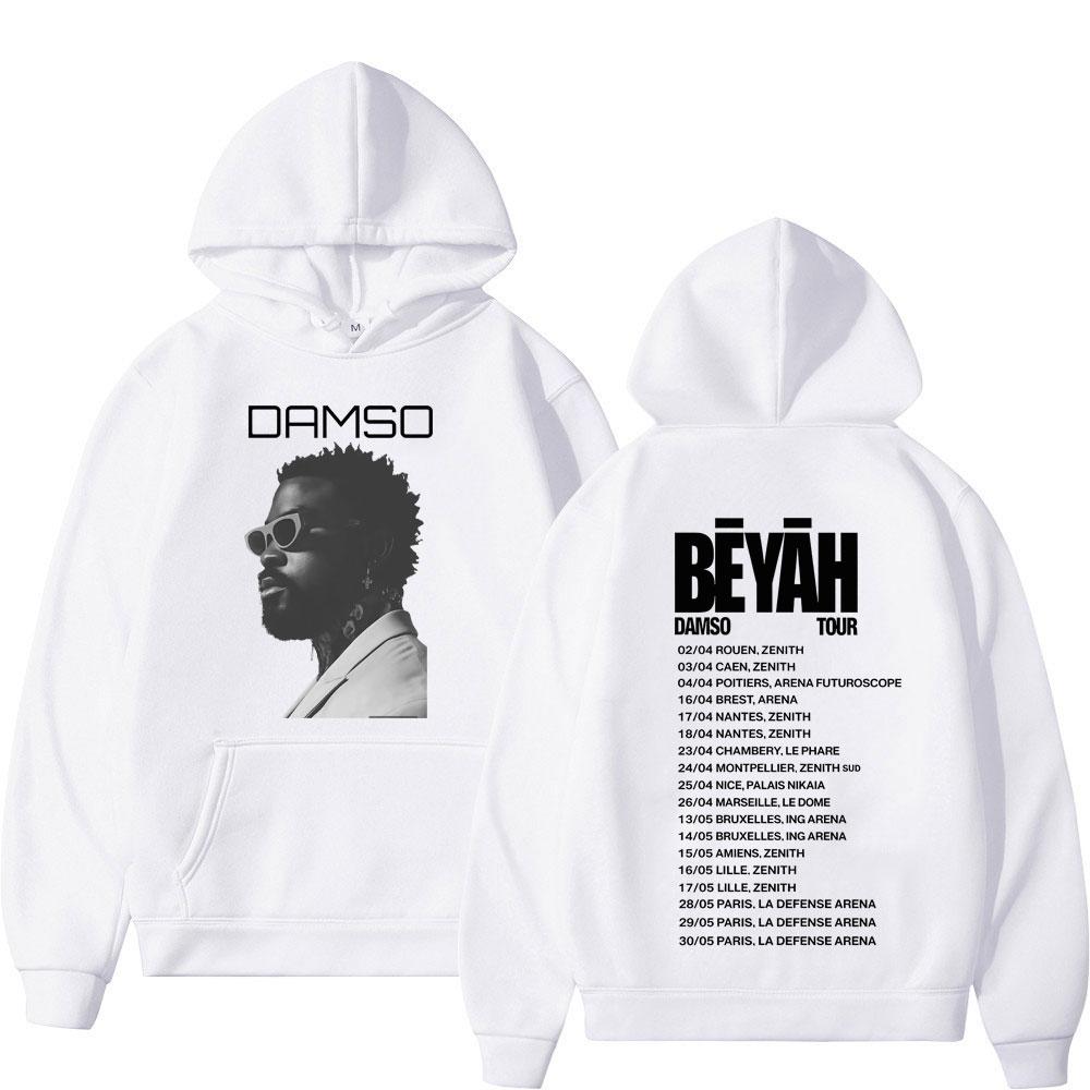 Rapper Damso Tour 2026 Print Hoodie Men Women Fashion Clothing Sweatshirts Long Sleeves Loose Casual Oversized Hipster Pullover