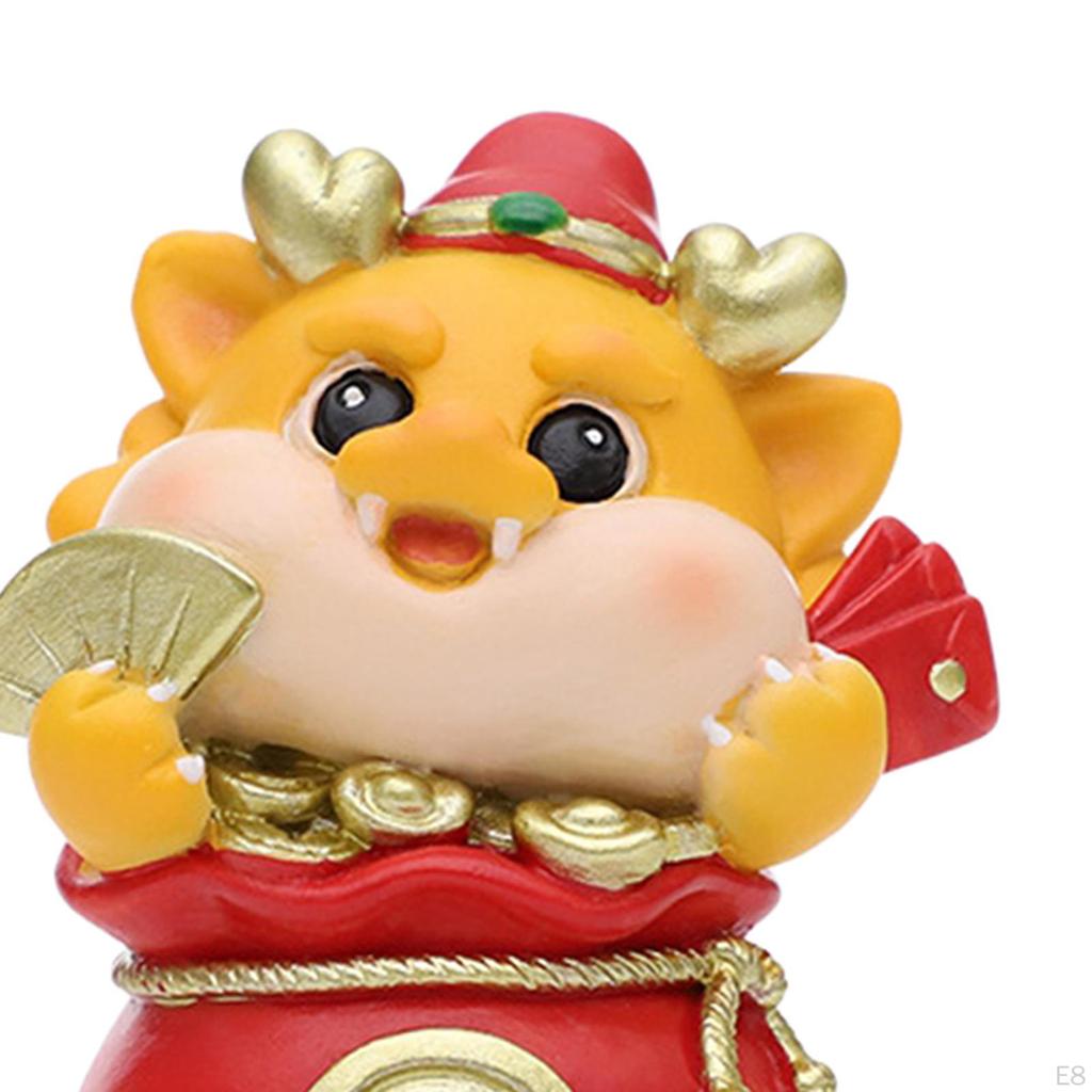 Auspicious Dragon Statue Decor Figurine Souvenir Gift Festive Versatile Tabletop Ornament for