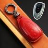 4 Botton Genuine Leather Auto Key Fob Remote Cover Case Fit For Wey Mocha Coffee 01 Tank 300 Tank300 Coffee01 Coffee1 Key Ring Auto Accessories