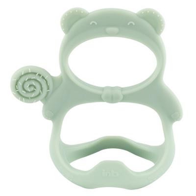 I&B Chewing Gum Adhesive Wrist Teether + Carrying Case, Teether + Case, Bear Sweet Sage, 1 Piece, Korean Baby Products