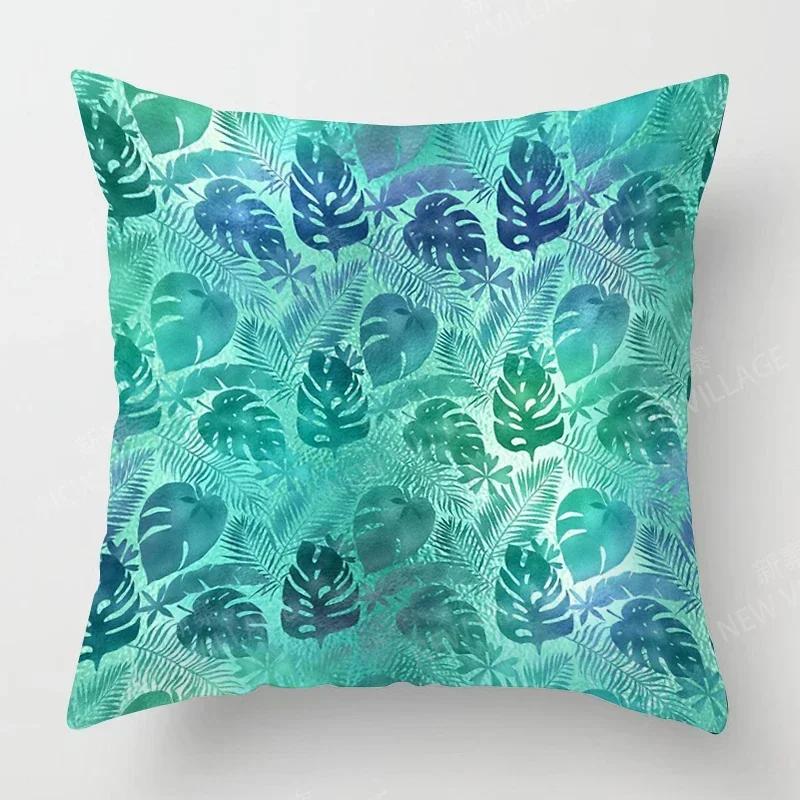 Vikama Nordic-Style Home Decor Cushion Cover Sofa Cushion Cover Modern Style Leaf Plant Cushion Cover Car Seat Cushion Cover