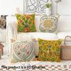 Bohemian floral style theme Doublesided Printed pillow cover Short plush Suitable living rooms bedrooms throw cushion cover