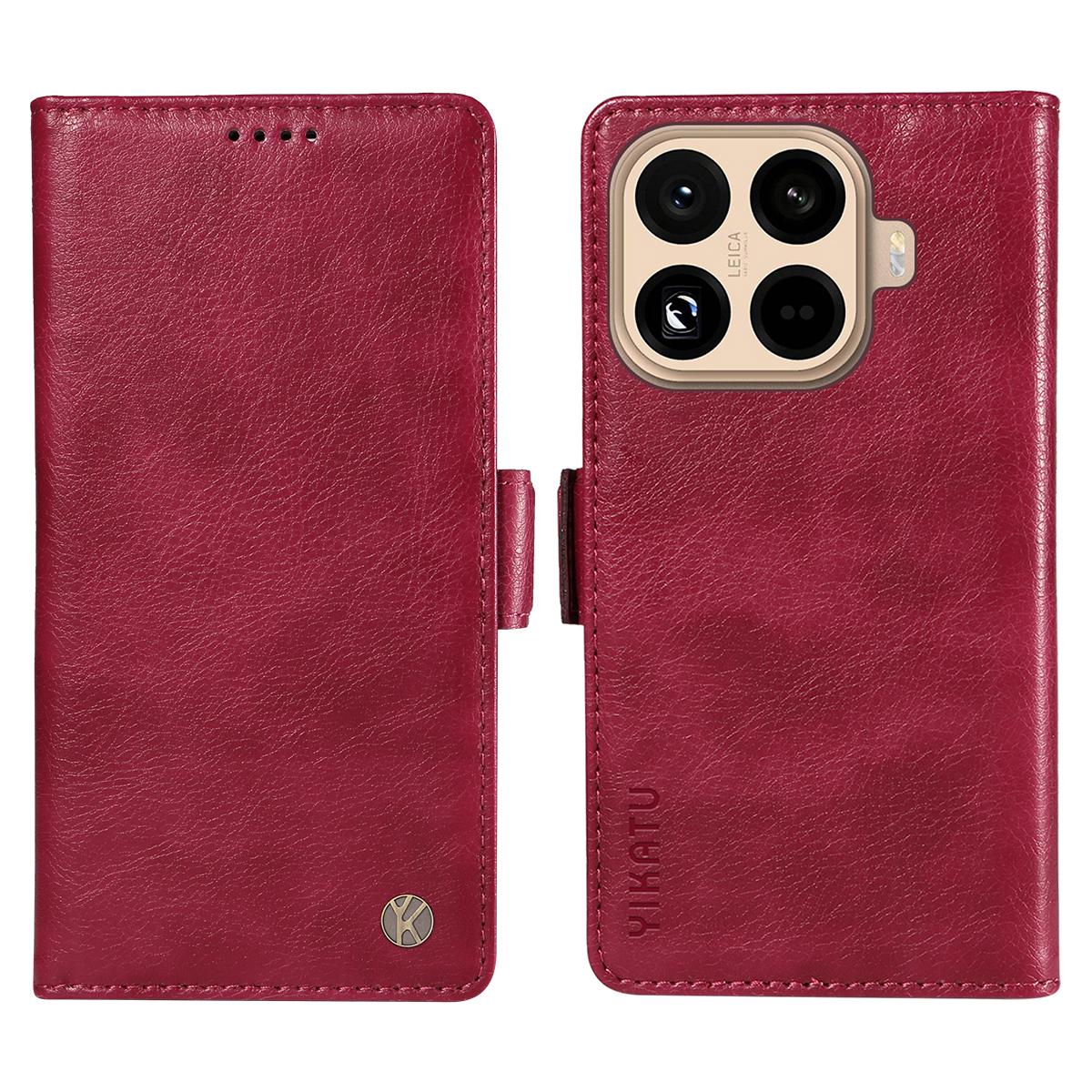 

For Xiaomi 15T Pro Case YIKATU YK-007 Litchi Texture PU Leather Wallet Phone Cover