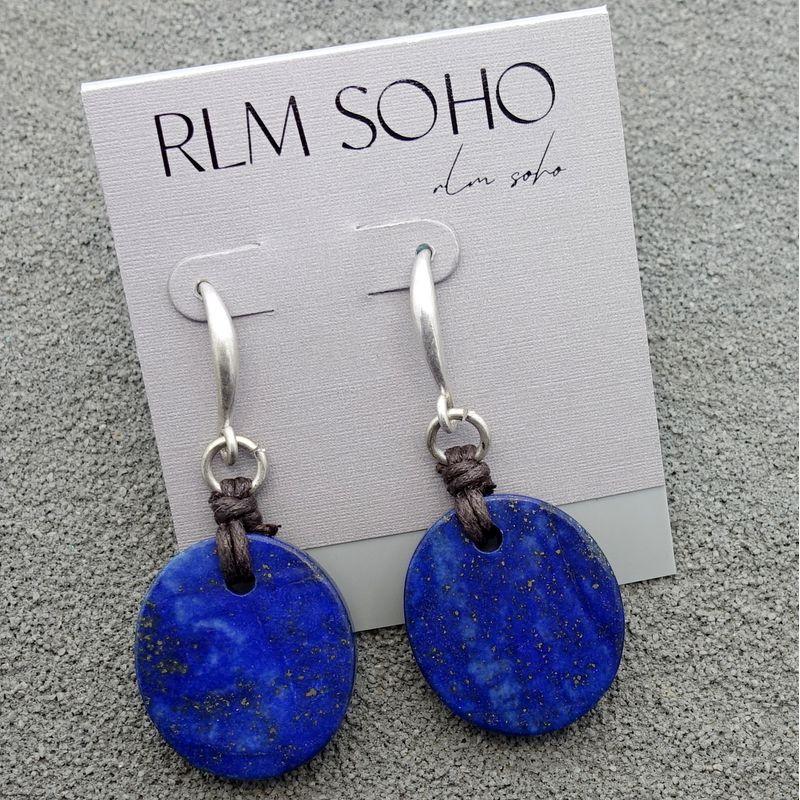 

Rlm Soho European and American Style Lapis Lazuli Designer Earrings with a Unique Artistic Flair and Distinctive Personality Default