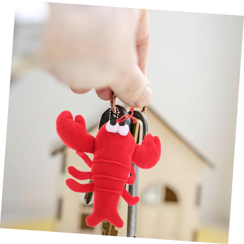 EXCEART Κρεμαστό Καβούρι Κάβουρας Βαλιτσάκι Κλειδιών Χαριτωμένο Παιχνίδι Καβούρι Βρώσιμο Αξεσουάρ Κρεμαστό Ουρά Αστακού Δείγμα Φαγητού 5 Τεμάχια