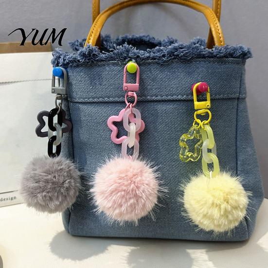 Backpacks Accessory Plush Ball Keychain, Fluffy Pompom Pendant with Hollow Star, Backpack Decorative Accessories Purse Bag Accessories, Gift for Women