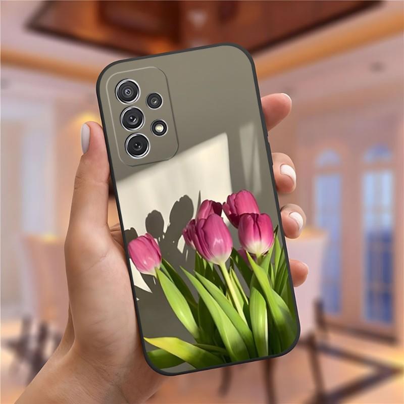 

Tulips Flower Spring Phone Case For Samsung Galaxy A13 A52 A53 A73 A32 A51 A23 A22 A12 A02s A20e A40 A50 A21 A72 A70 Cover Samsung A40