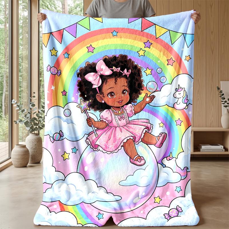 Fantasy Mermaid with Unicorn Theme blanket Lightweight Warm Flannel Blanket Decorative Throw Blanket for Home Decoration