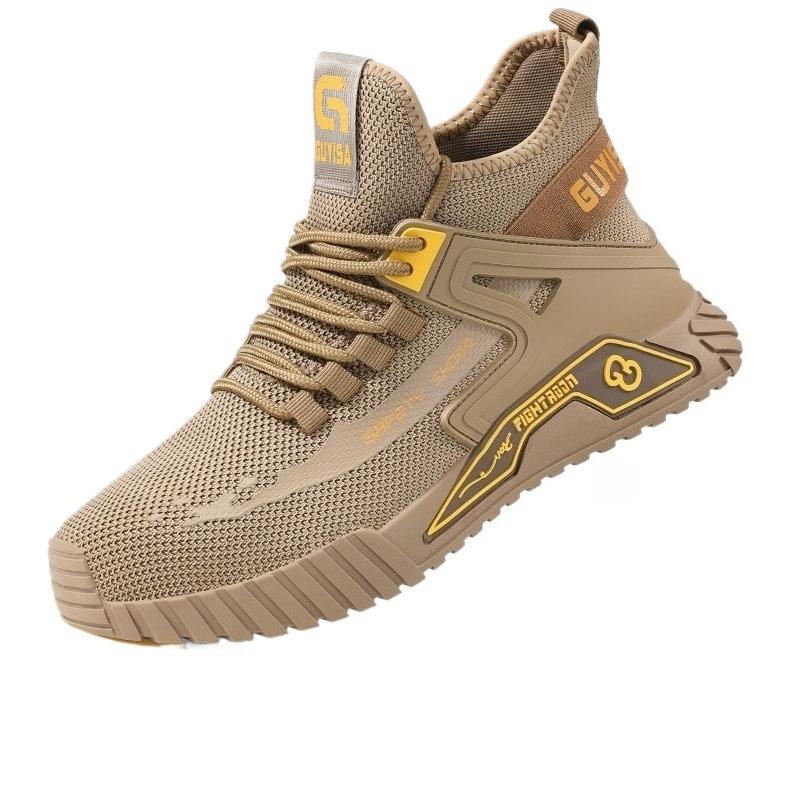 

Fashion High Top Safety Shoes Men Steel Toe Work Shoes Men Anti-puncture Safety Shoe Woman Work Safety Boots Man Indestructible Shoes 48