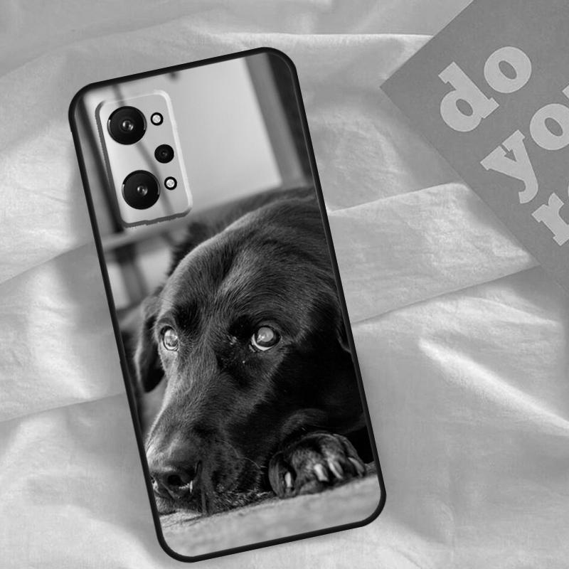 Black Labrador Dog Case For Realme C53 C55 C33 C63 C61 C51 C65 C67 C71 C75 11 12 13 14 Pro Plus GT6 GT7 15 Pro