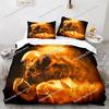 Football Duvet Cover For Boys Girls Burning Football Microfiber Sports Games Theme Soft King Size Quilt Cover