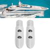 2pcs Set 7/8in Railing Mount Silver Boat Handrail Marine Accessory Ship Rail End  Watercraft