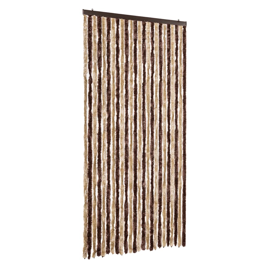 Vidaxl Zasłona Przeciwko Owadom, Beż I Jasny Brąz, 100X230 Cm, Szenil