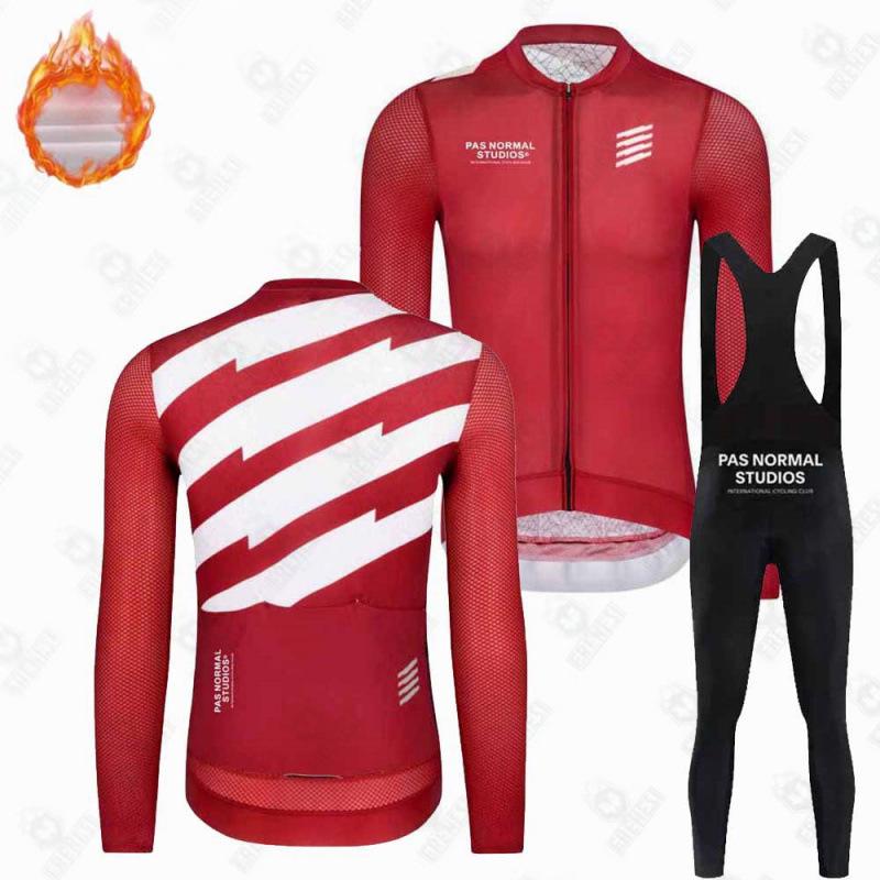 

PNS Winter Cycling Fleece Set: Long Sleeve Jersey & Bib Pants for Road and Mountain Biking XL