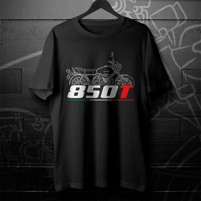 Black Men's and Women's T-shirt For Moto Guzzi 850T 1973-1975 Fans