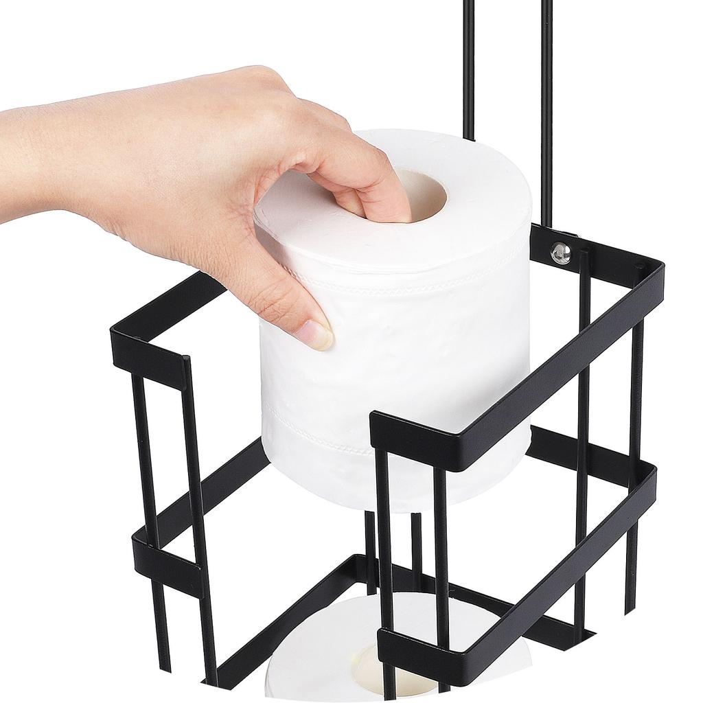 Freestanding Toilet Paper Holder Tissue Rack Stand Dispenser with Storage Shelf