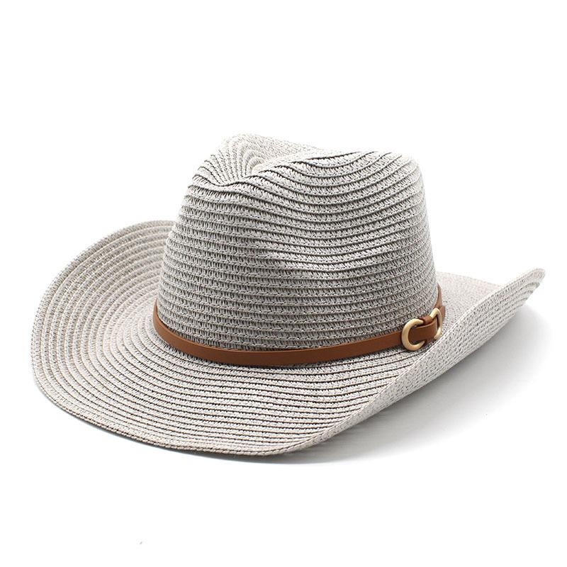 Western Cowboy Hat British Jazz Lady Big Eaves Mountaineering Hat Summer Knitted Cool Hat Internet Celebrity