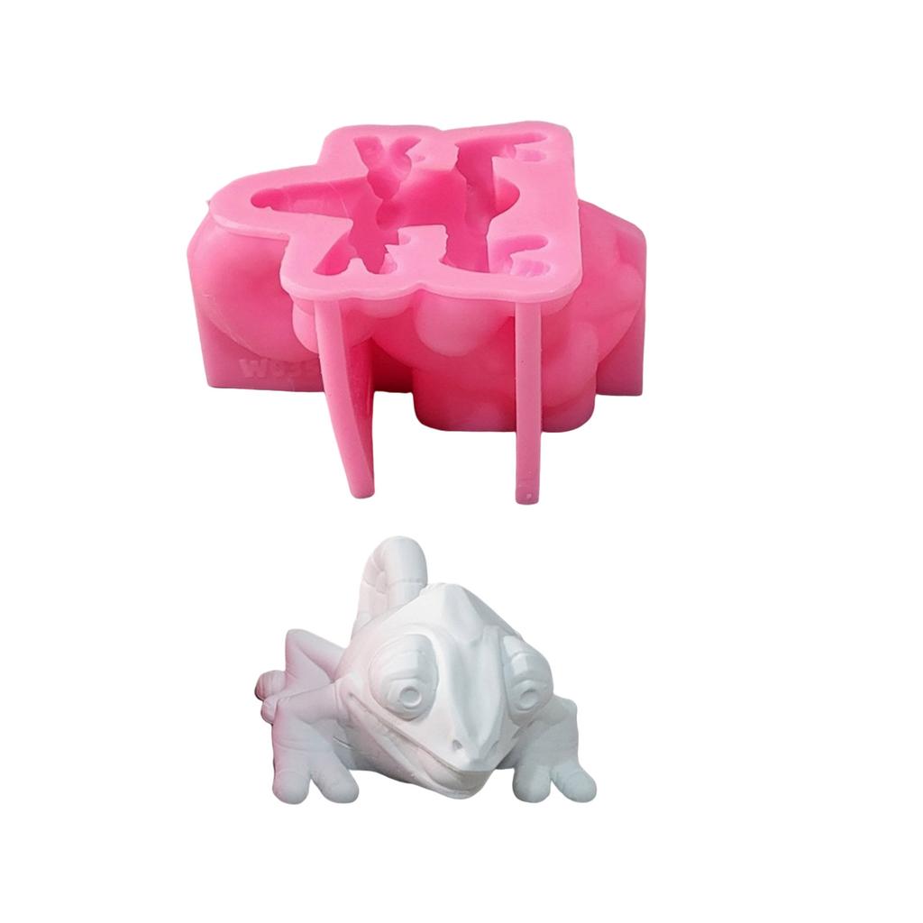 Durable Silicone Mold for Creating Detailed Chameleon Plaster Display Ornaments Perfect for Art Lovers and Gift Makers