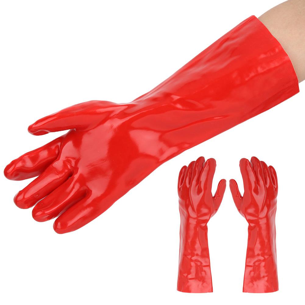 PVC Long Anti Chemical Gloves Acid Alkali Oil Resistant Hands Protector for Industry Laboratory