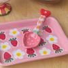 Deulkkot Ceramic Pink Flower Strawberry King Spoon