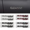 2pcs BITURBO 4MATIC Plus Logo Car Emblem Fender Badge Sticker For Mercedes Benz AMG C43 E43 GLE43 GLC43 W204 W203 W211 W205 X253
